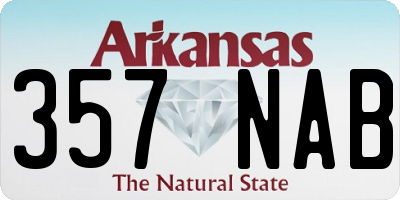 AR license plate 357NAB