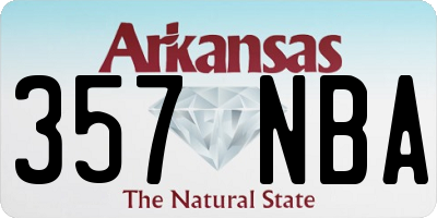 AR license plate 357NBA
