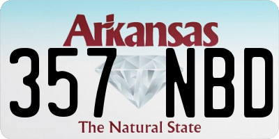 AR license plate 357NBD