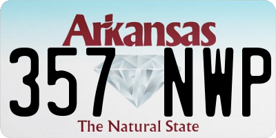 AR license plate 357NWP