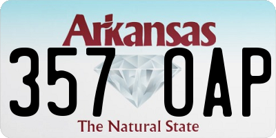 AR license plate 357OAP