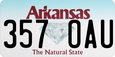 AR license plate 357OAU