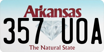 AR license plate 357UOA