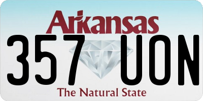 AR license plate 357UON