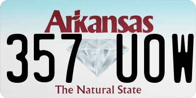 AR license plate 357UOW