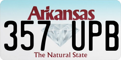 AR license plate 357UPB