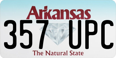 AR license plate 357UPC