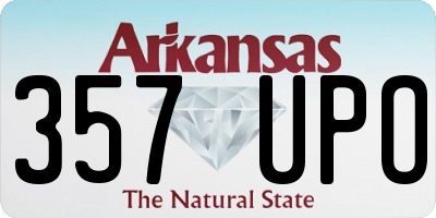AR license plate 357UPO