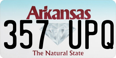 AR license plate 357UPQ