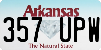AR license plate 357UPW