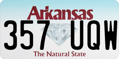AR license plate 357UQW