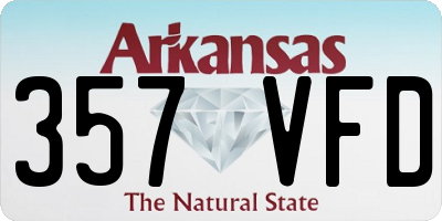 AR license plate 357VFD