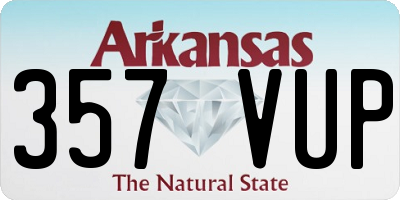 AR license plate 357VUP