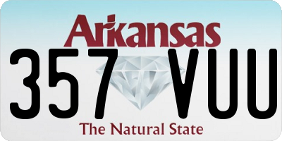 AR license plate 357VUU