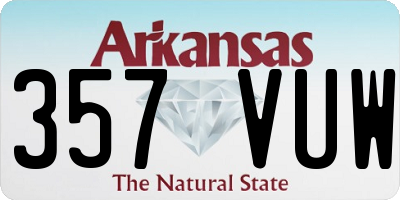 AR license plate 357VUW