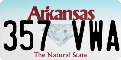 AR license plate 357VWA