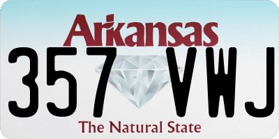 AR license plate 357VWJ