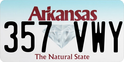 AR license plate 357VWY