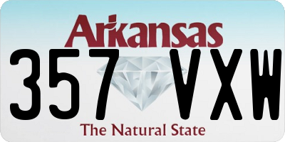 AR license plate 357VXW