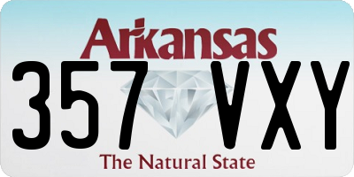 AR license plate 357VXY