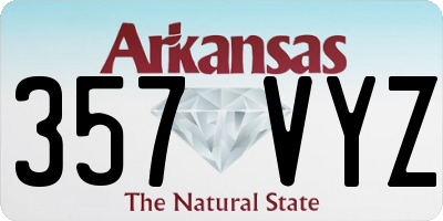 AR license plate 357VYZ