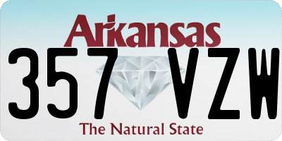AR license plate 357VZW