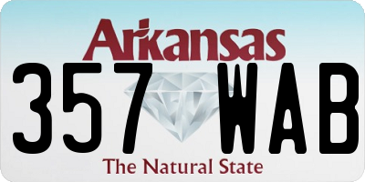 AR license plate 357WAB