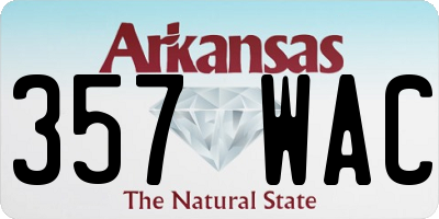 AR license plate 357WAC