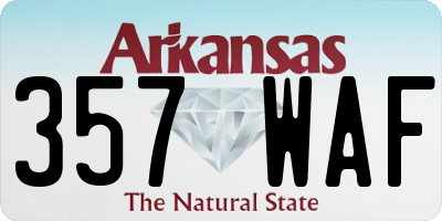 AR license plate 357WAF