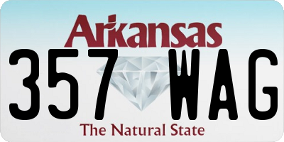 AR license plate 357WAG