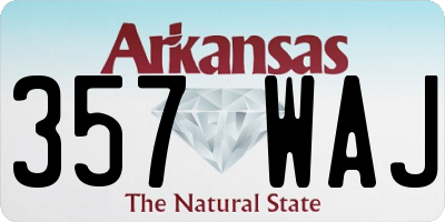 AR license plate 357WAJ
