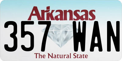 AR license plate 357WAN