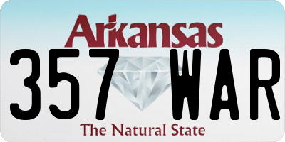 AR license plate 357WAR