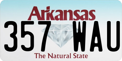 AR license plate 357WAU