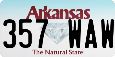 AR license plate 357WAW