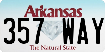AR license plate 357WAY