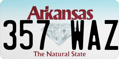 AR license plate 357WAZ