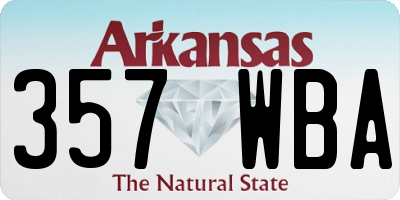 AR license plate 357WBA