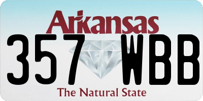 AR license plate 357WBB