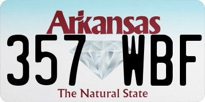 AR license plate 357WBF