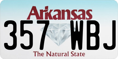 AR license plate 357WBJ