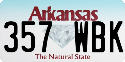 AR license plate 357WBK