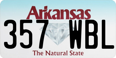 AR license plate 357WBL