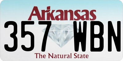 AR license plate 357WBN