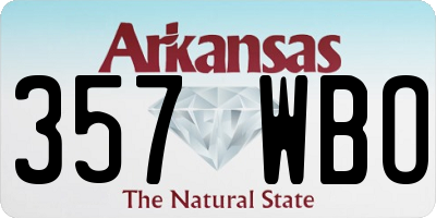 AR license plate 357WBO