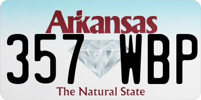 AR license plate 357WBP
