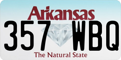 AR license plate 357WBQ