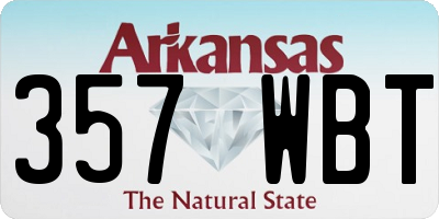 AR license plate 357WBT