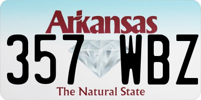 AR license plate 357WBZ