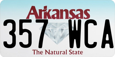 AR license plate 357WCA